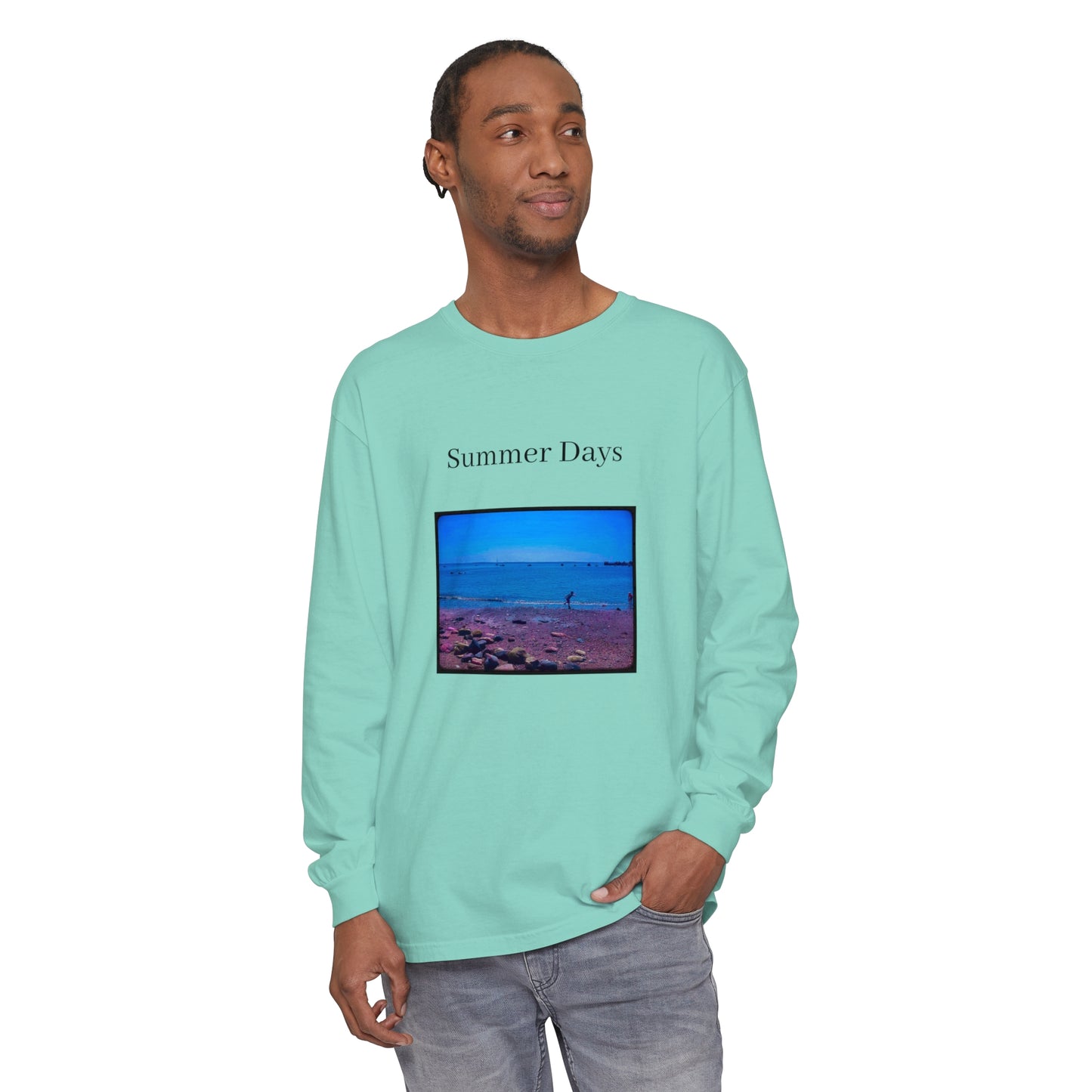 Summer Days Unisex Garment-dyed Long Sleeve T-Shirt