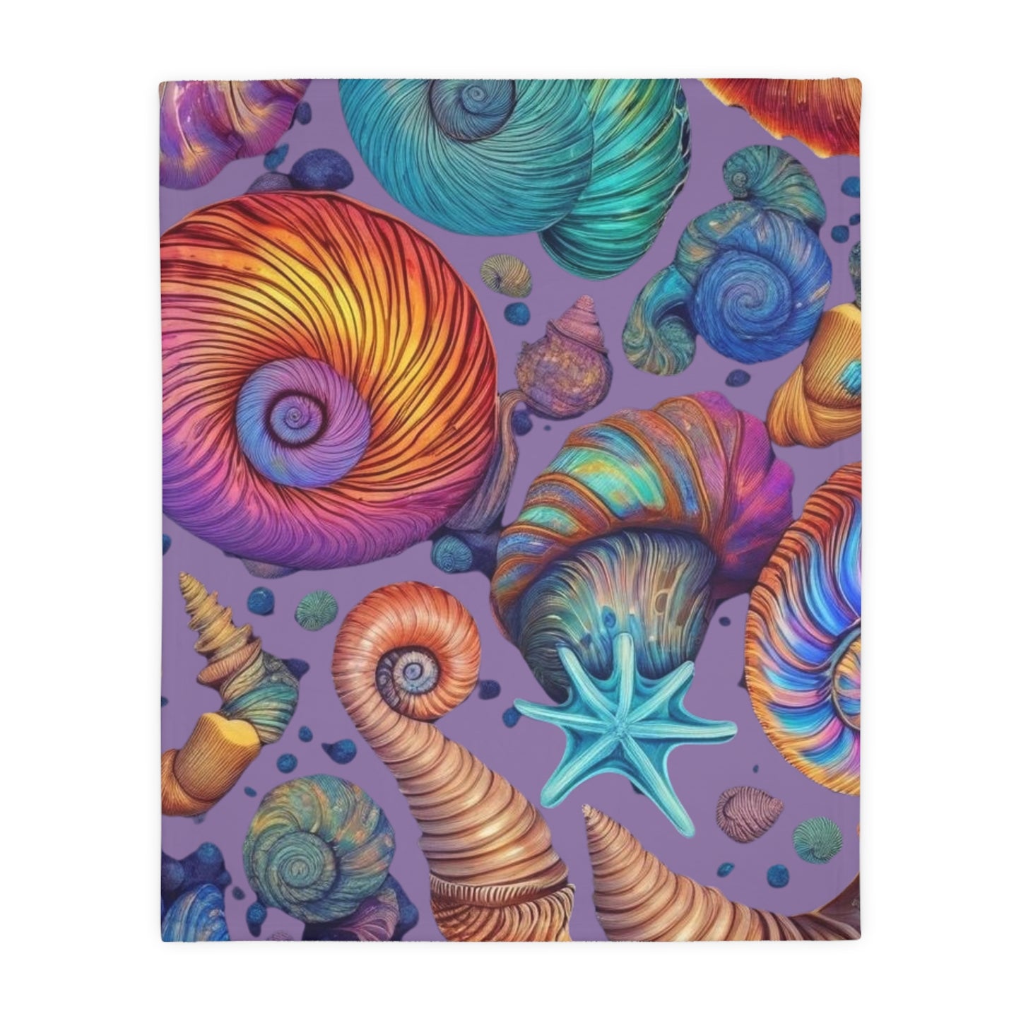 Swirling Sea Velveteen Microfiber Blanket (Two-sided print)