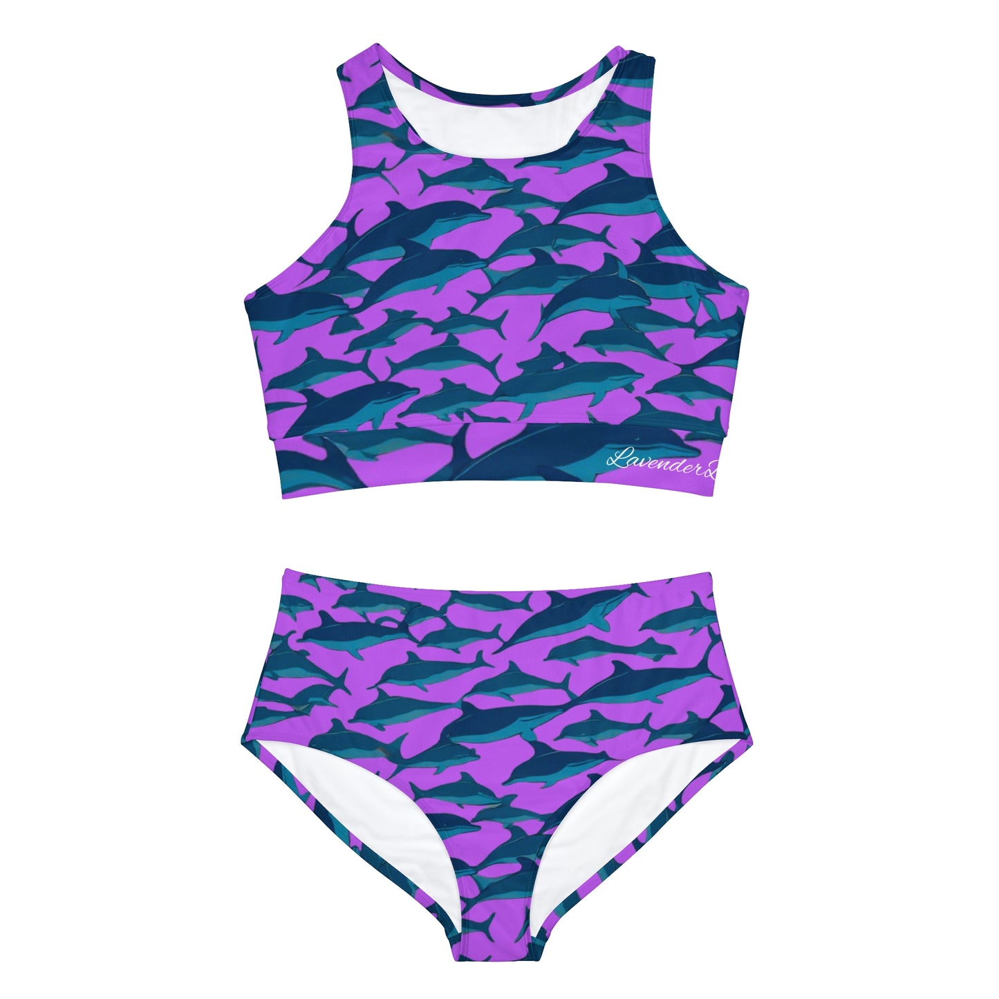 Pretty in purple Sporty Bikini Set (AOP)