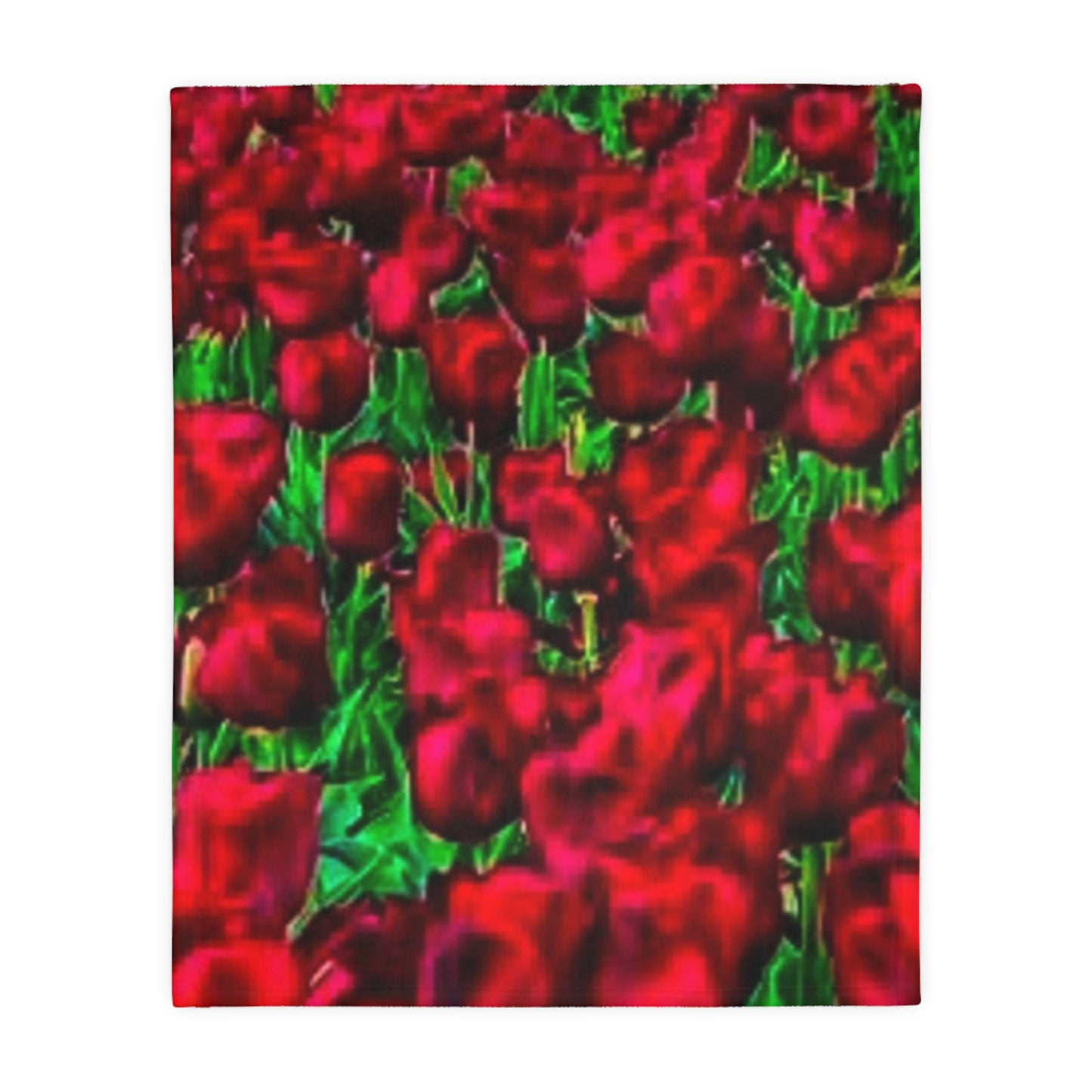 Red Velveteen Microfiber Blanket (Two-sided print)