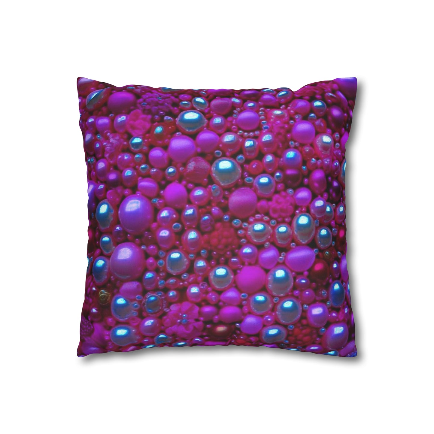 Pinked Pearls Faux Suede Square Pillowcase