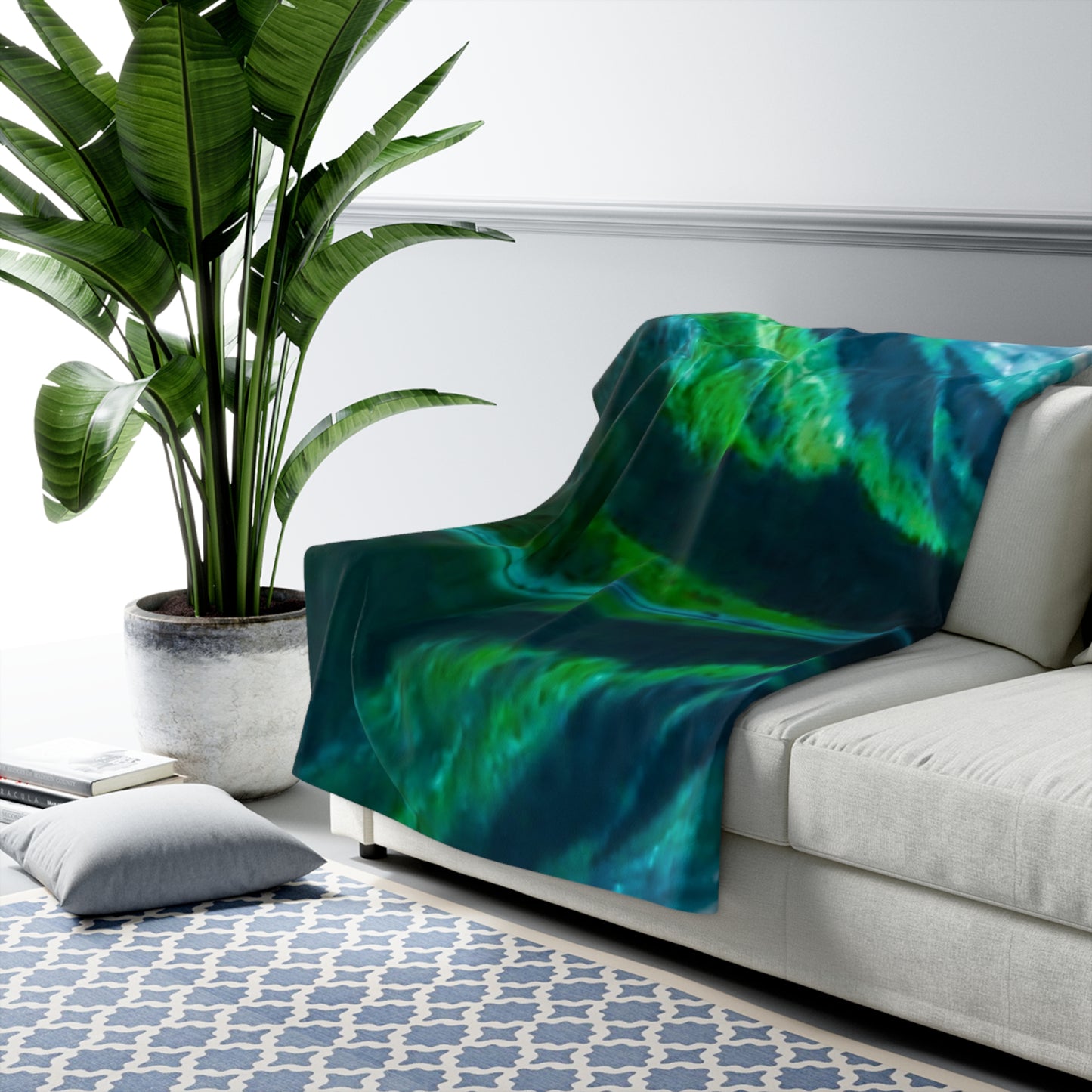 Marbles of Nature Sherpa Fleece Blanket