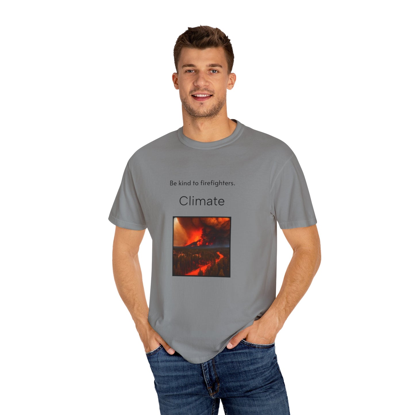 Climate Fire Unisex Garment-Dyed T-shirt