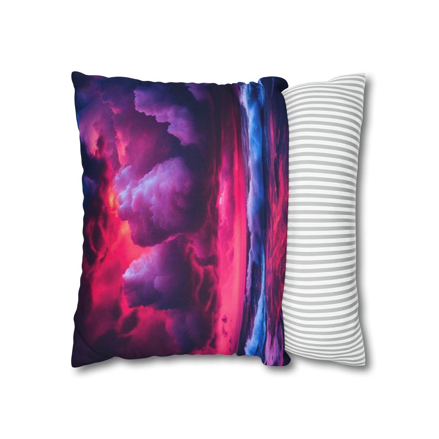 Fire Sky Spun Polyester Square Pillowcase