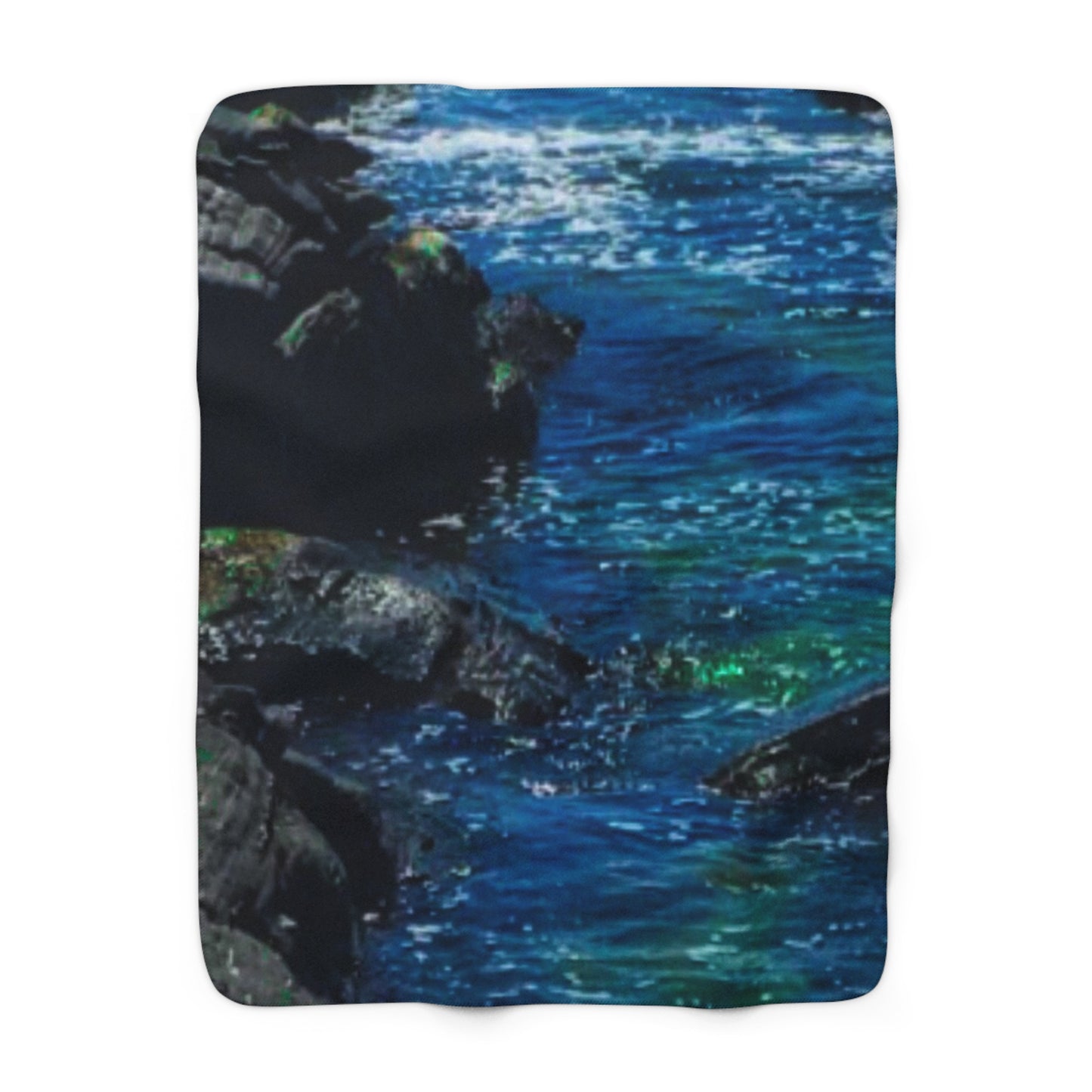 Deep Blue Marble Ocean Sherpa Fleece Blanket