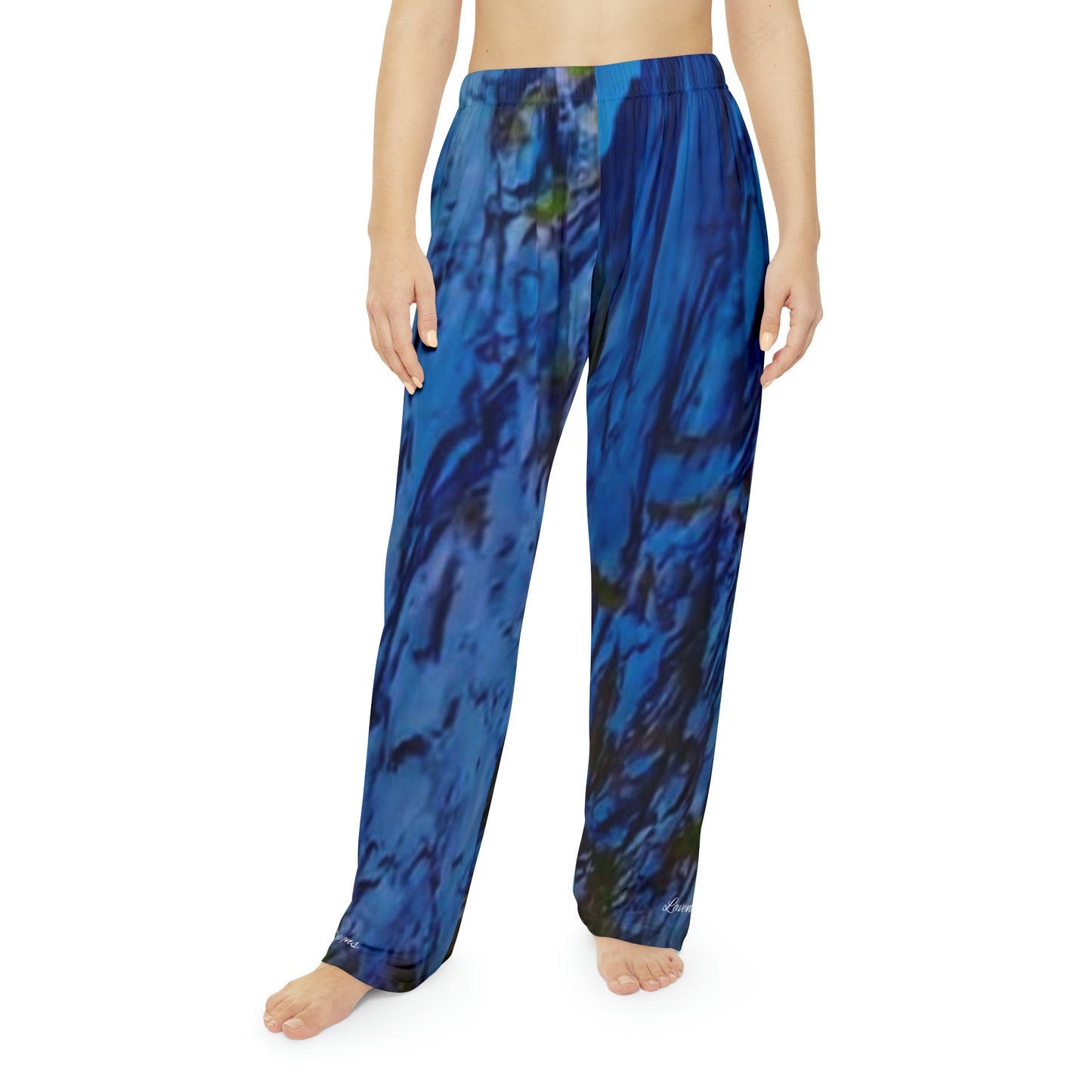 Brightest Blue Women's Pajama Pants (AOP)