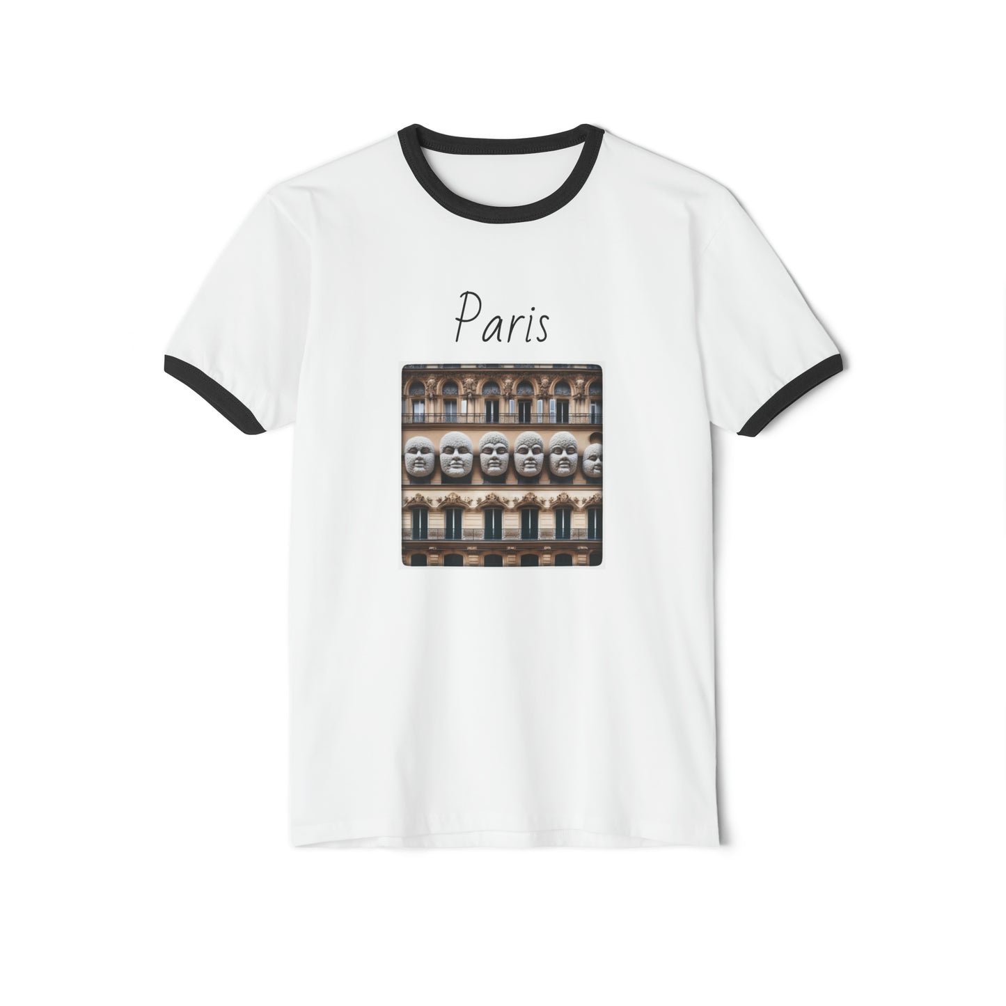 Paris Unisex Cotton Ringer T-Shirt