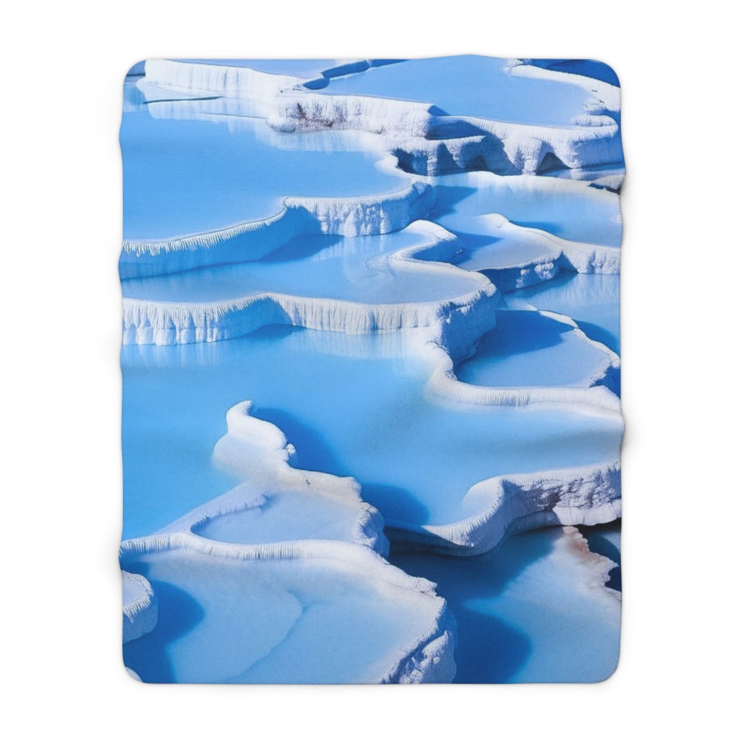 Sweet Aqua Blue and Jade Sherpa Fleece Blanket