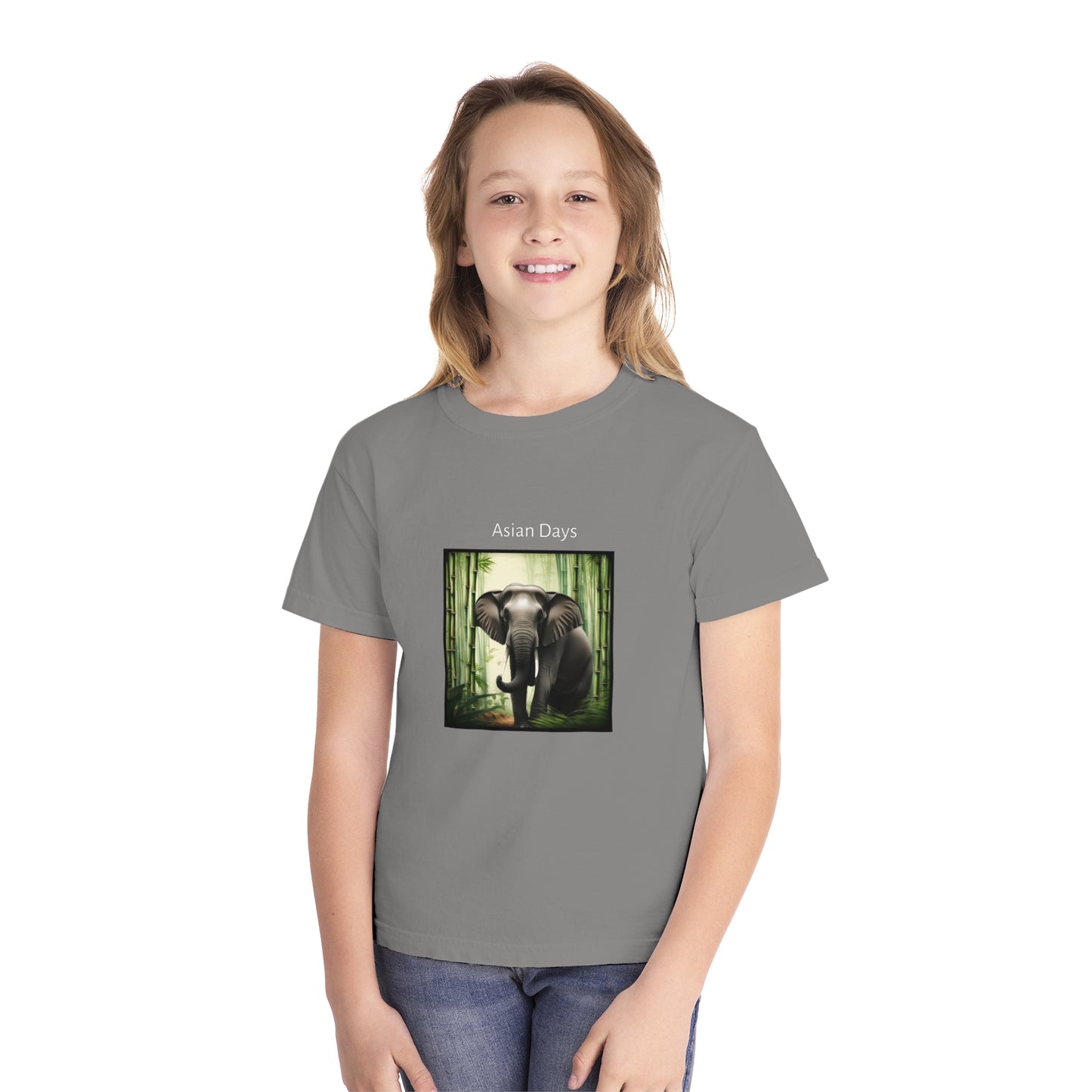 Elephant in Bamboo Youth Midweight Tee