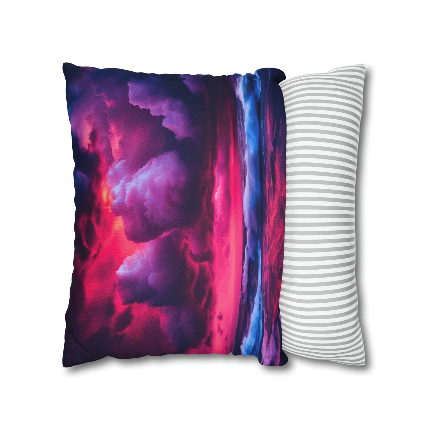 Fire Sky Spun Polyester Square Pillowcase