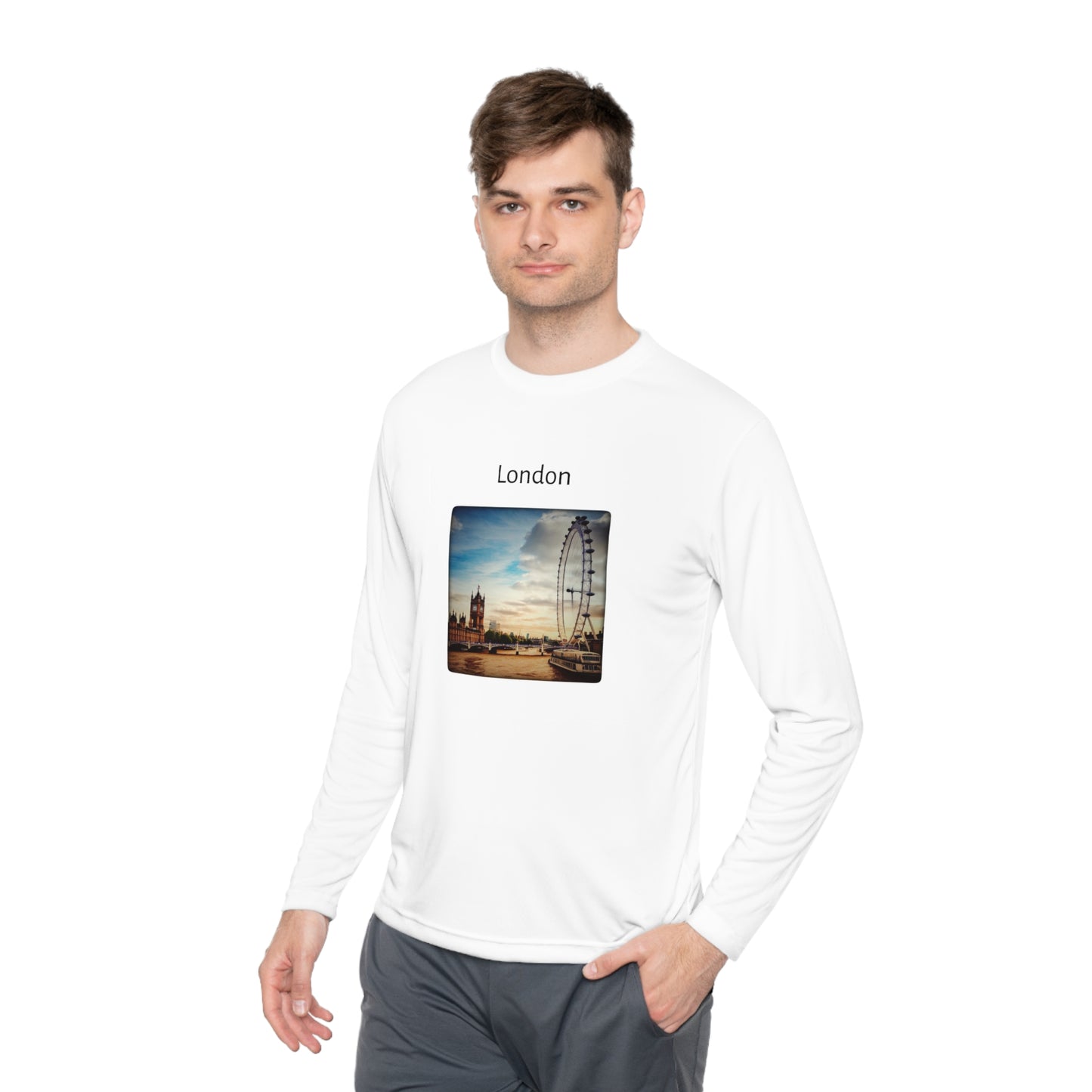 London 2 sides Unisex Lightweight Long Sleeve Tee