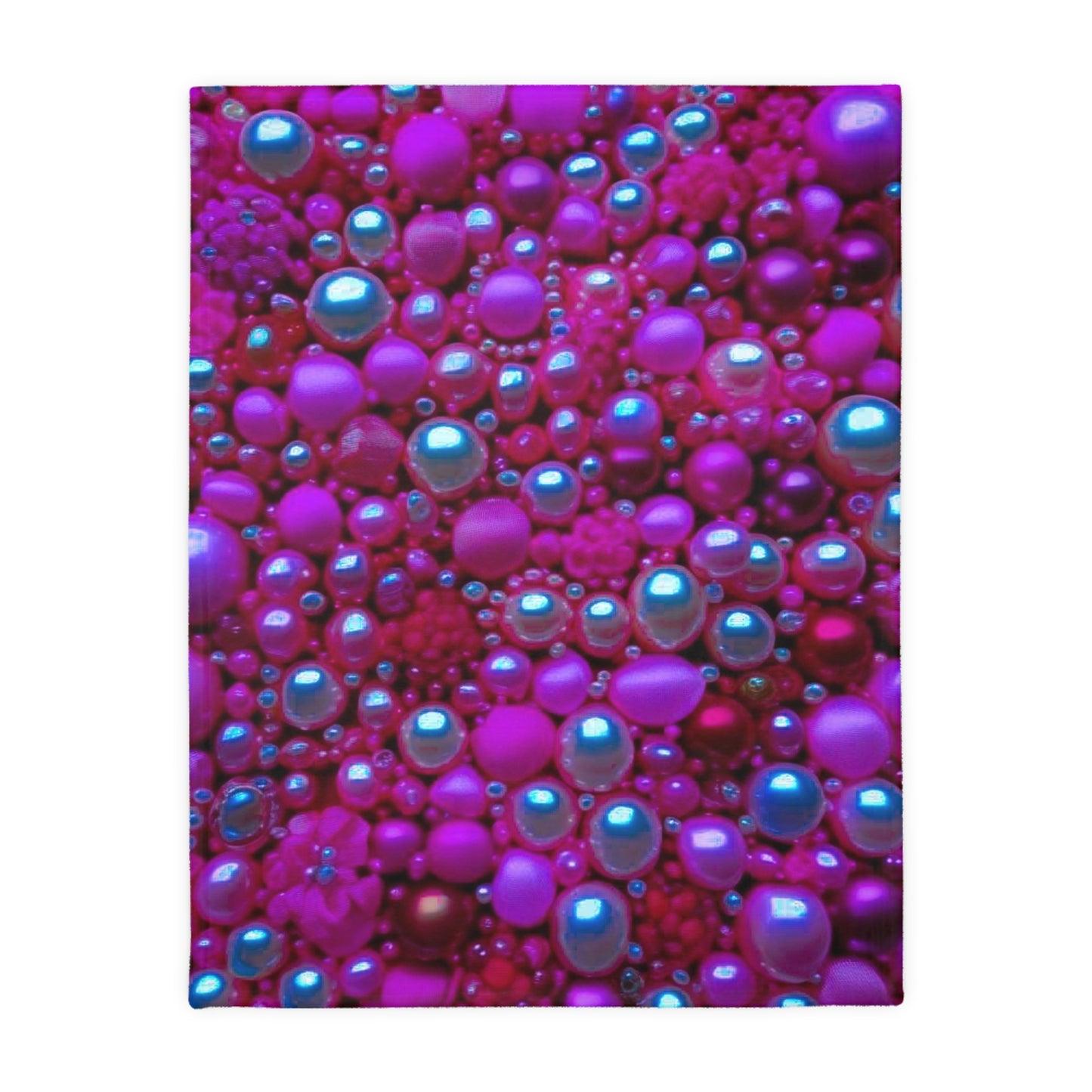 Pinked Pearls Velveteen Microfiber Blanket (Two-sided print)