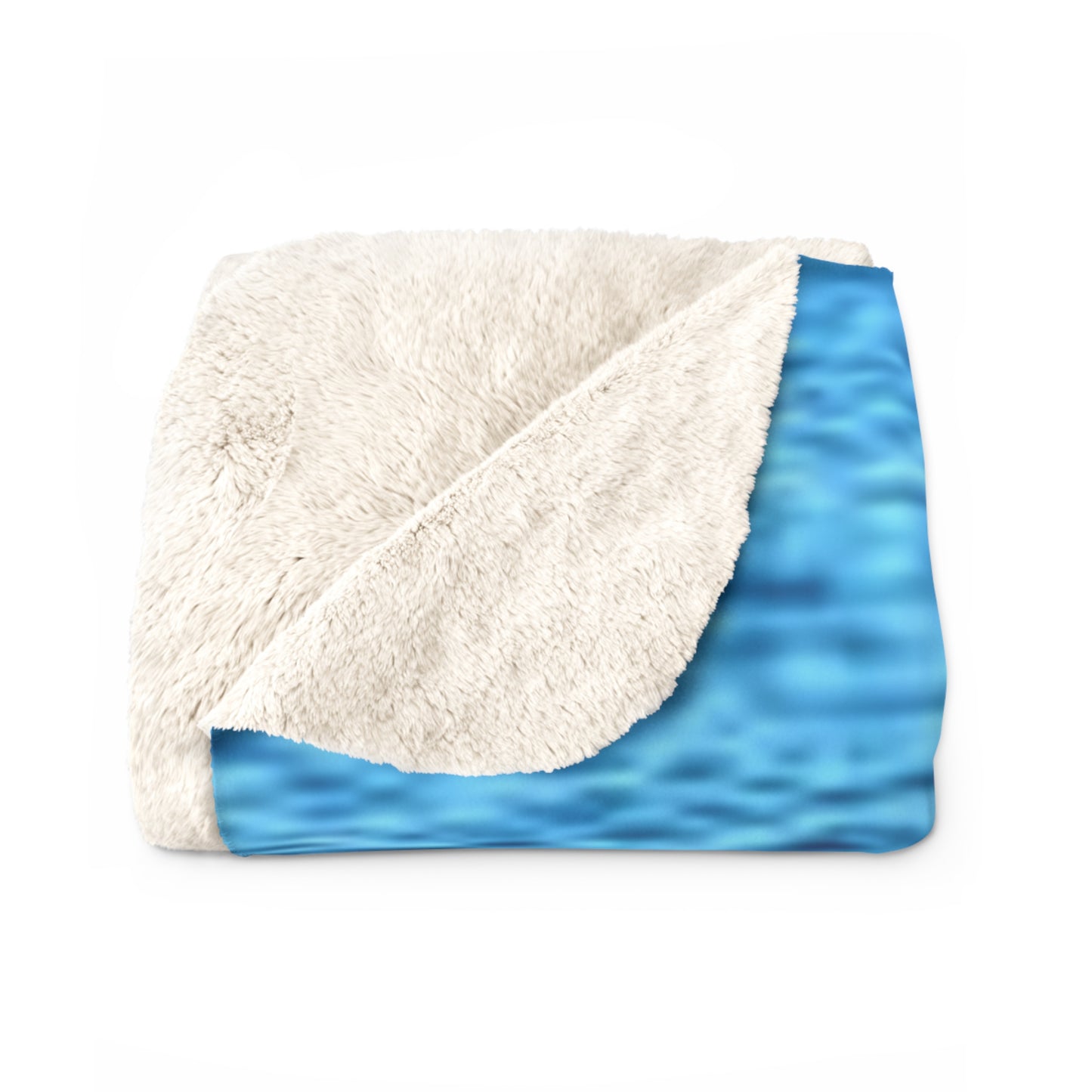 Marine Blue Sherpa Fleece Blanket