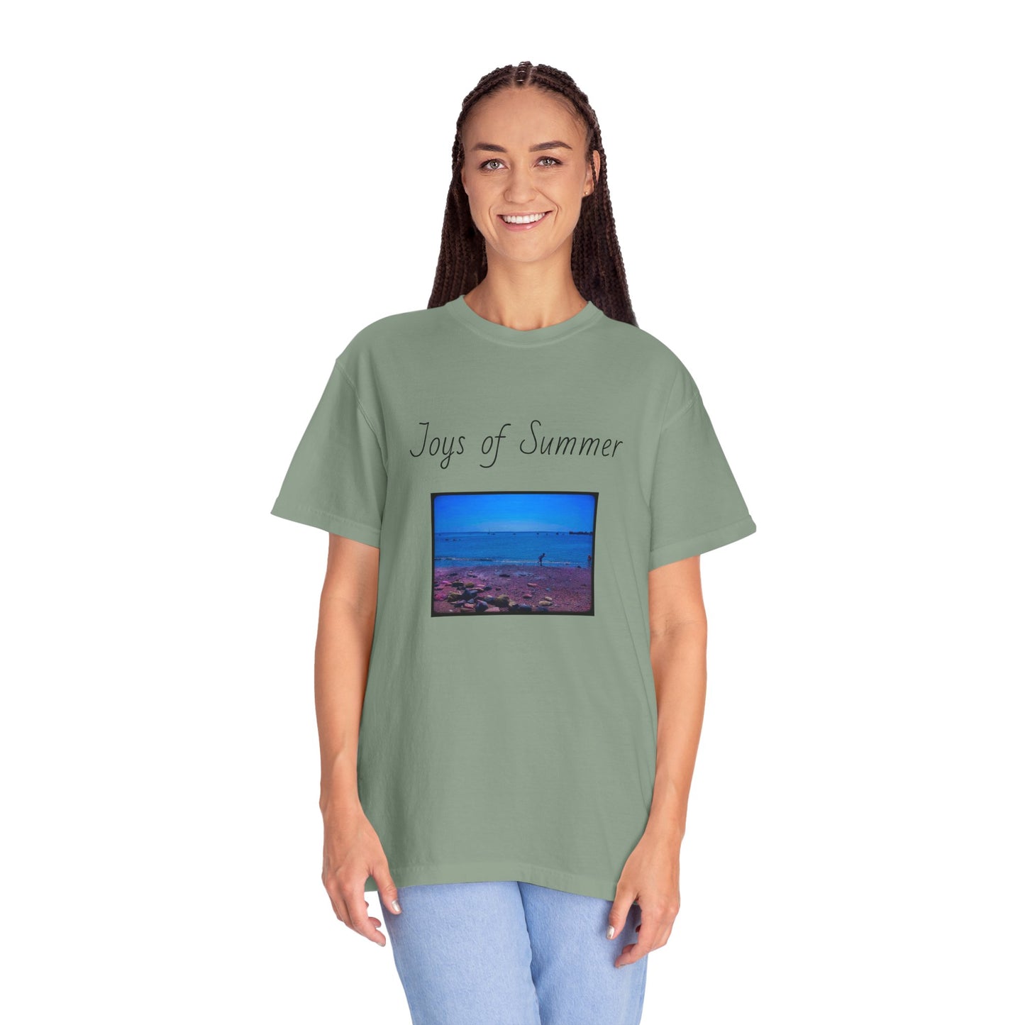 Summer Ocean pebbles Unisex Garment-Dyed T-shirt