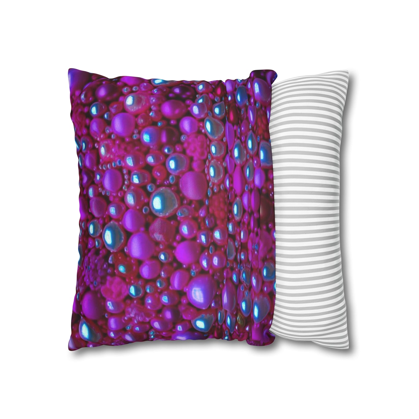 Pinked Pearls Faux Suede Square Pillowcase