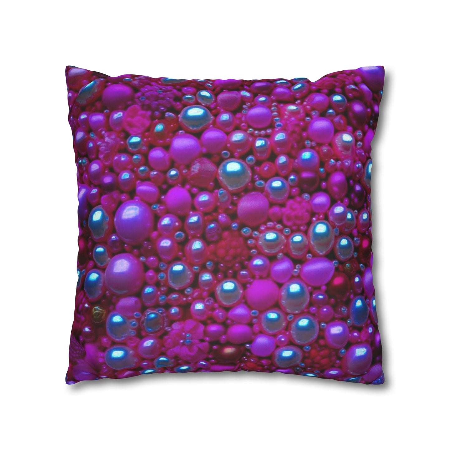 Pinked Pearls Faux Suede Square Pillowcase