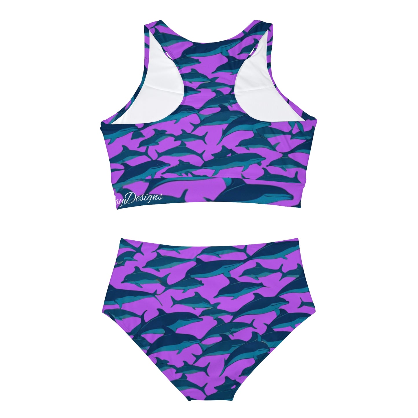 Pretty in purple Sporty Bikini Set (AOP)