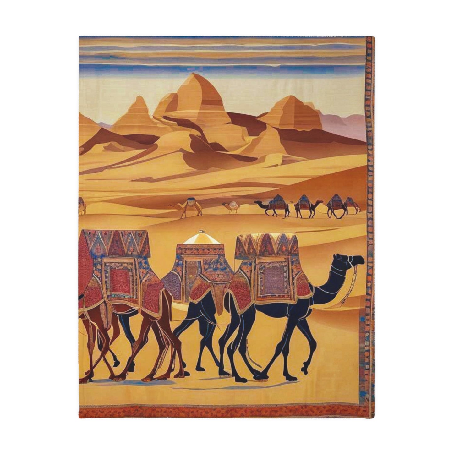 Arabian Sands Velveteen Microfiber Blanket (Two-sided print)