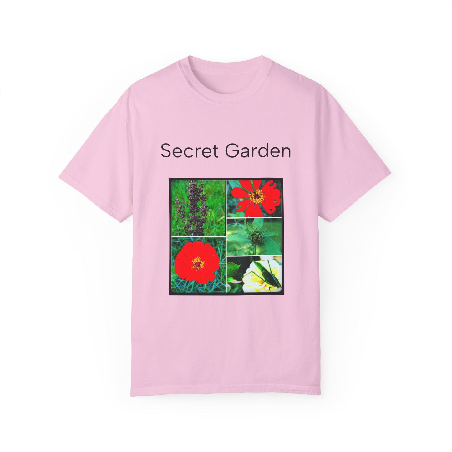 Floral Garden Unisex Garment-Dyed T-shirt