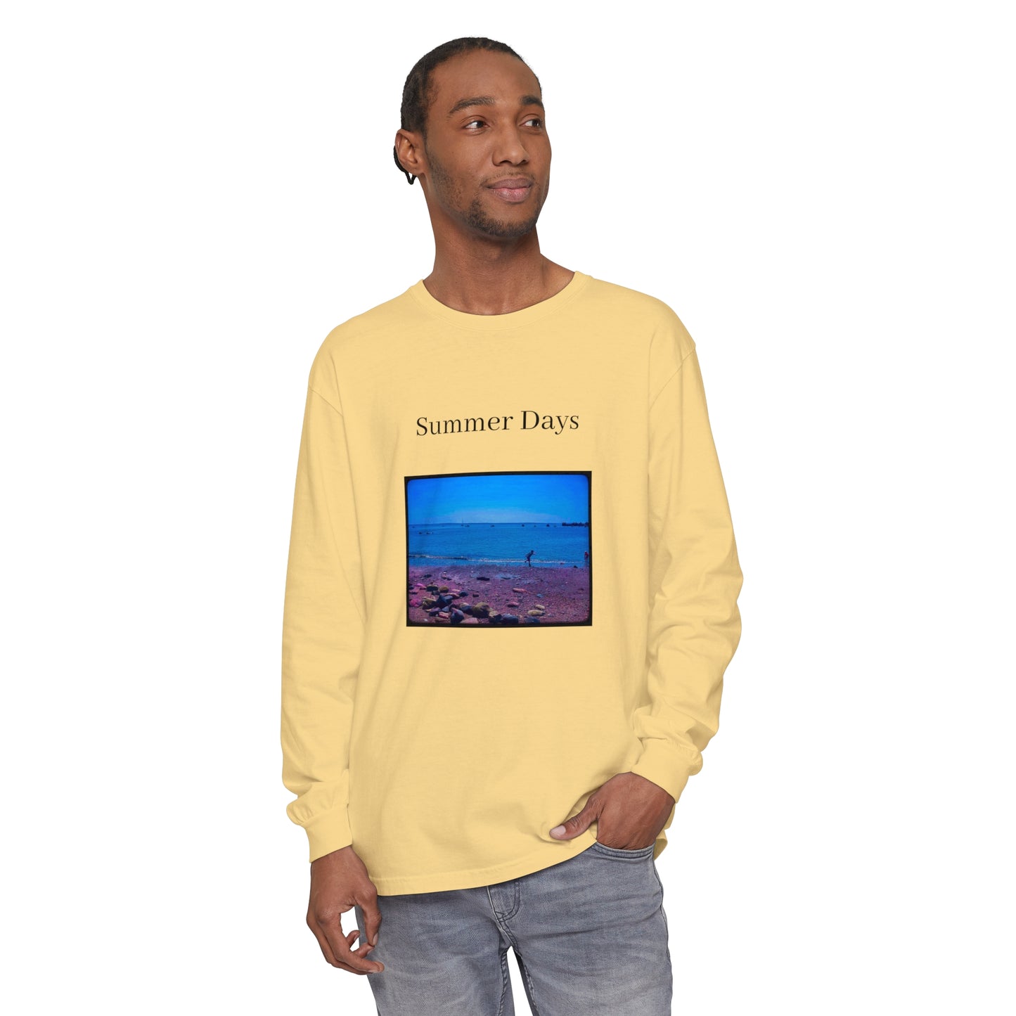 Summer Days Unisex Garment-dyed Long Sleeve T-Shirt