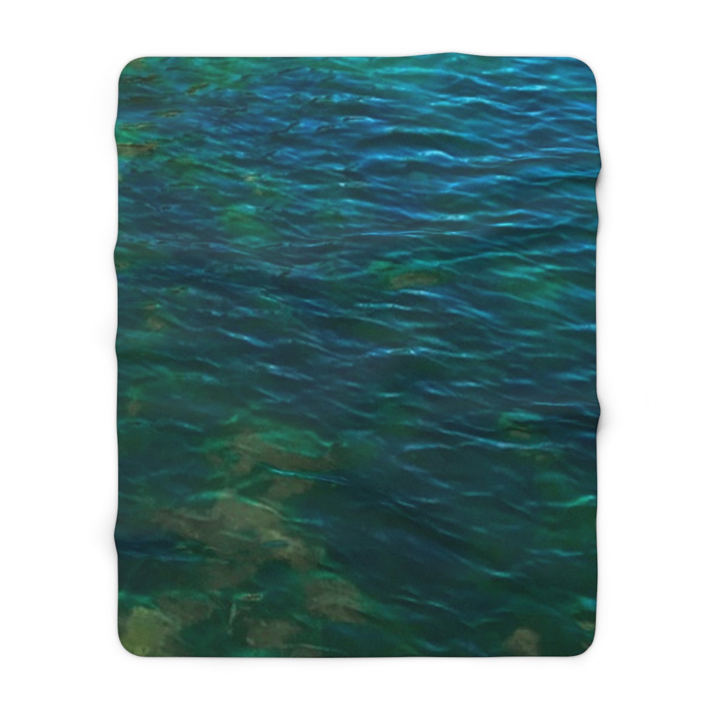 Deep Sea Green Sherpa Fleece Blanket