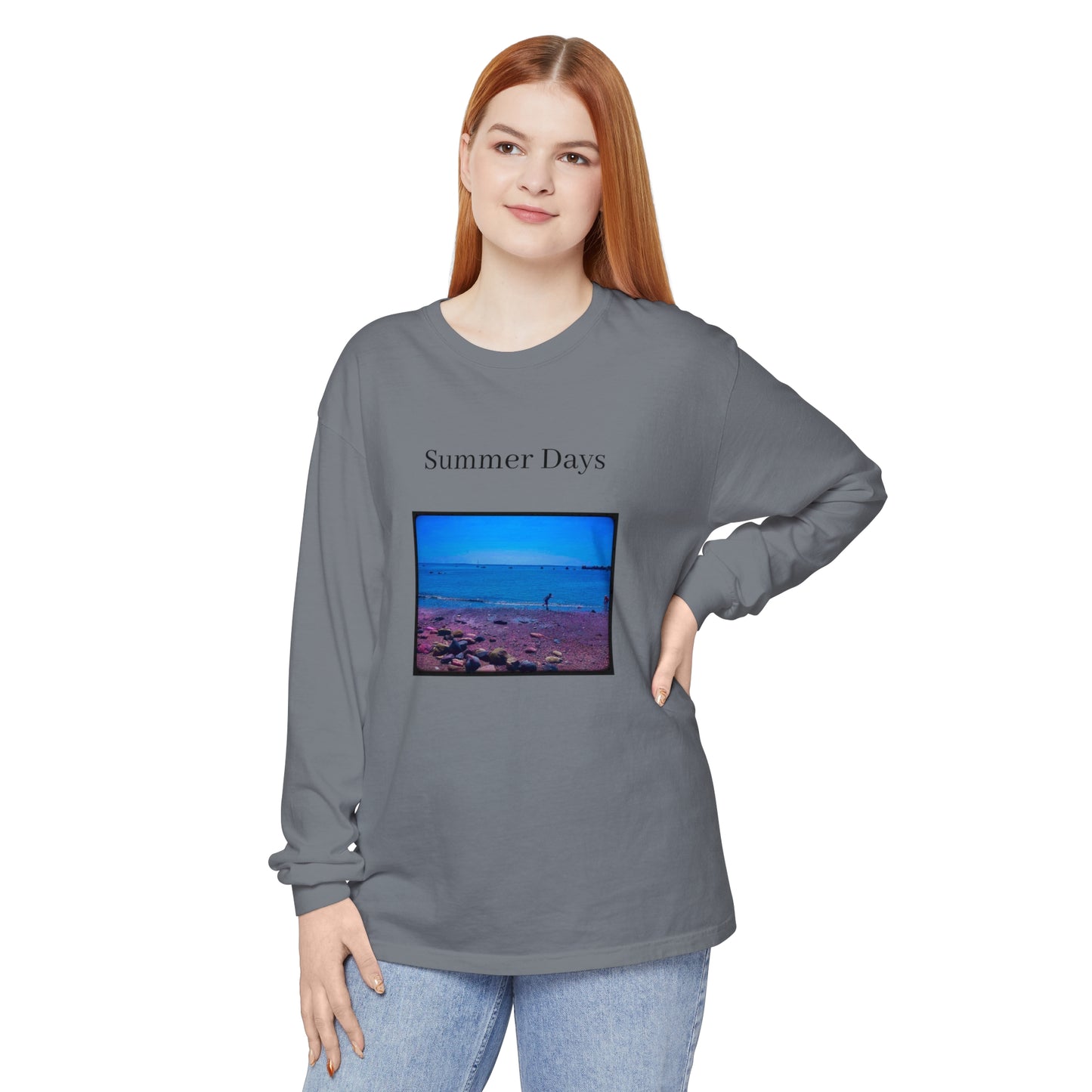 Summer Days Unisex Garment-dyed Long Sleeve T-Shirt