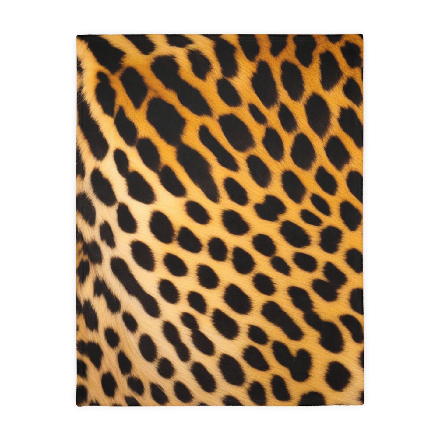 Cheetah fur Velveteen Microfiber Blanket (Two-sided print)