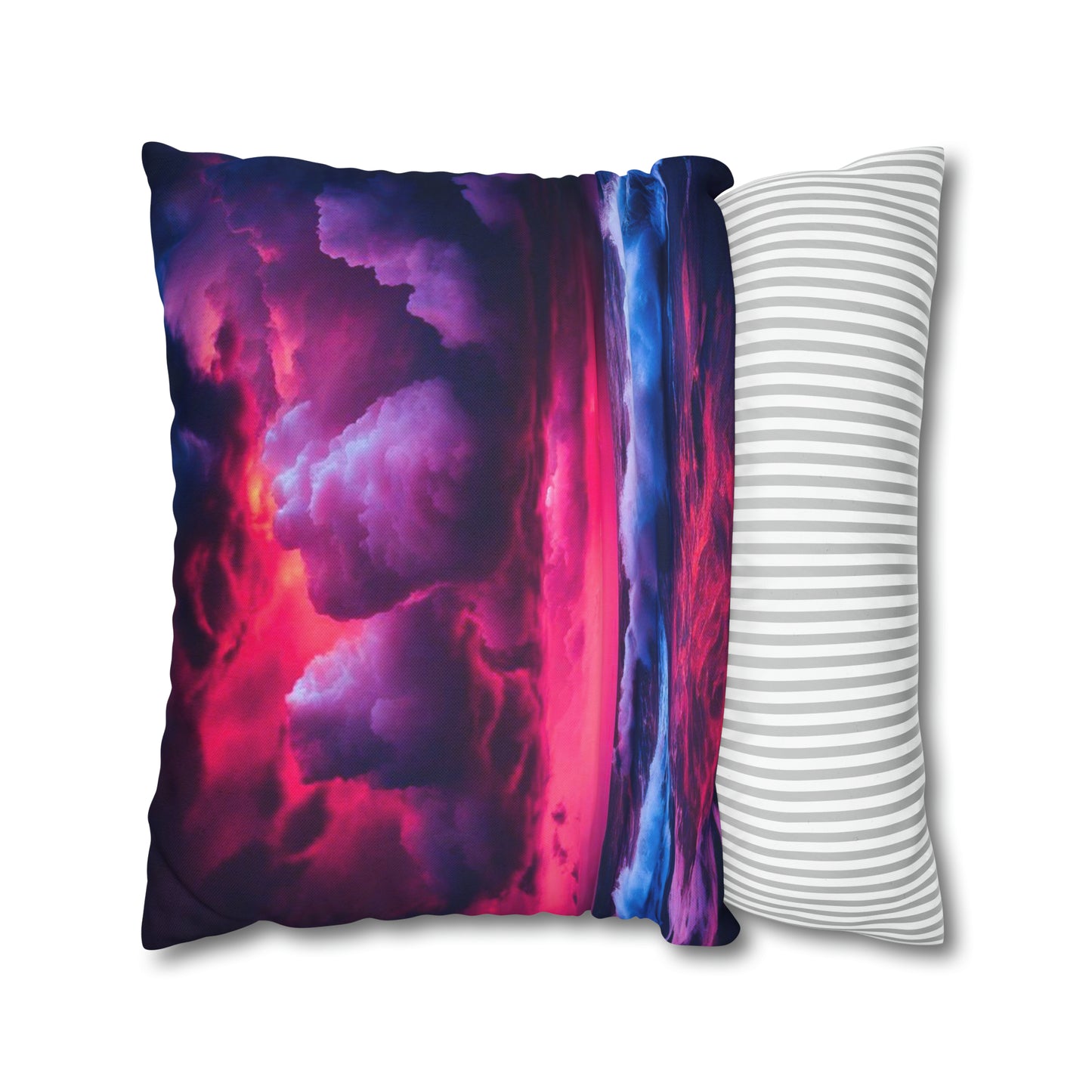 Fire Sky Spun Polyester Square Pillowcase