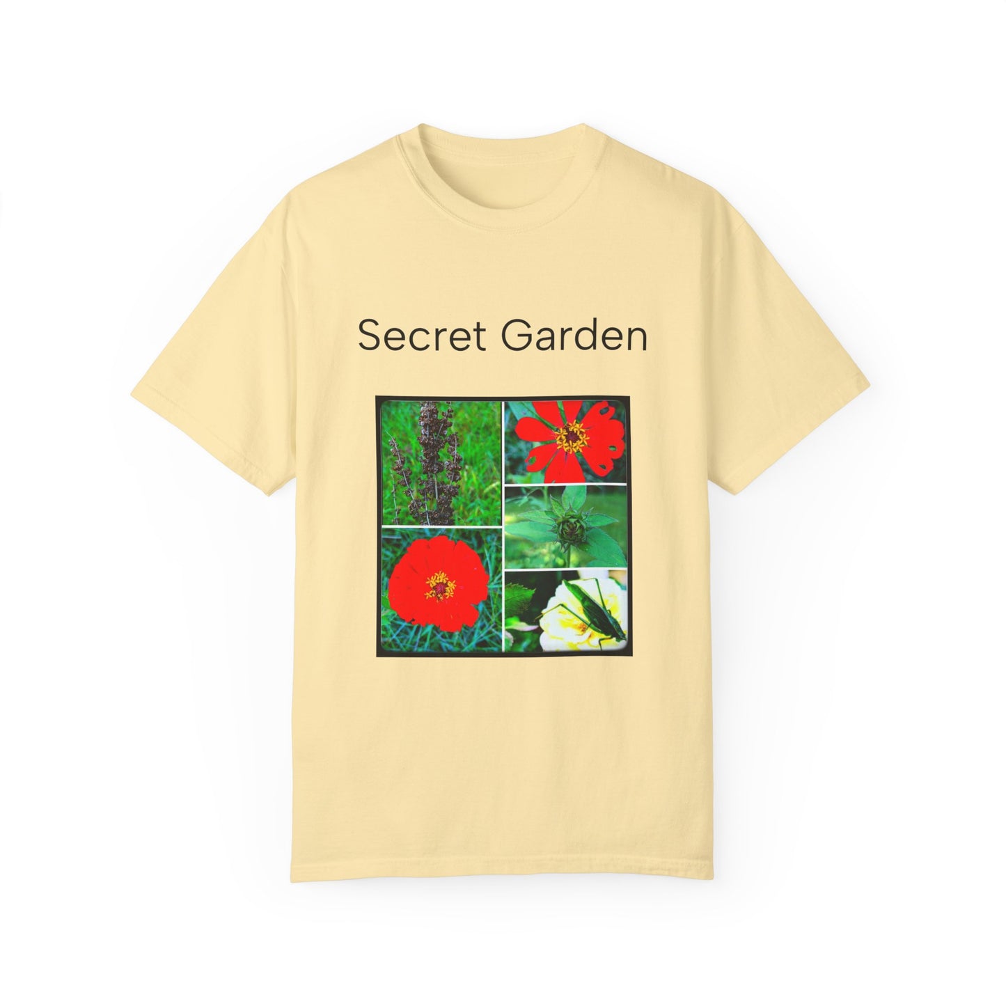 Floral Garden Unisex Garment-Dyed T-shirt