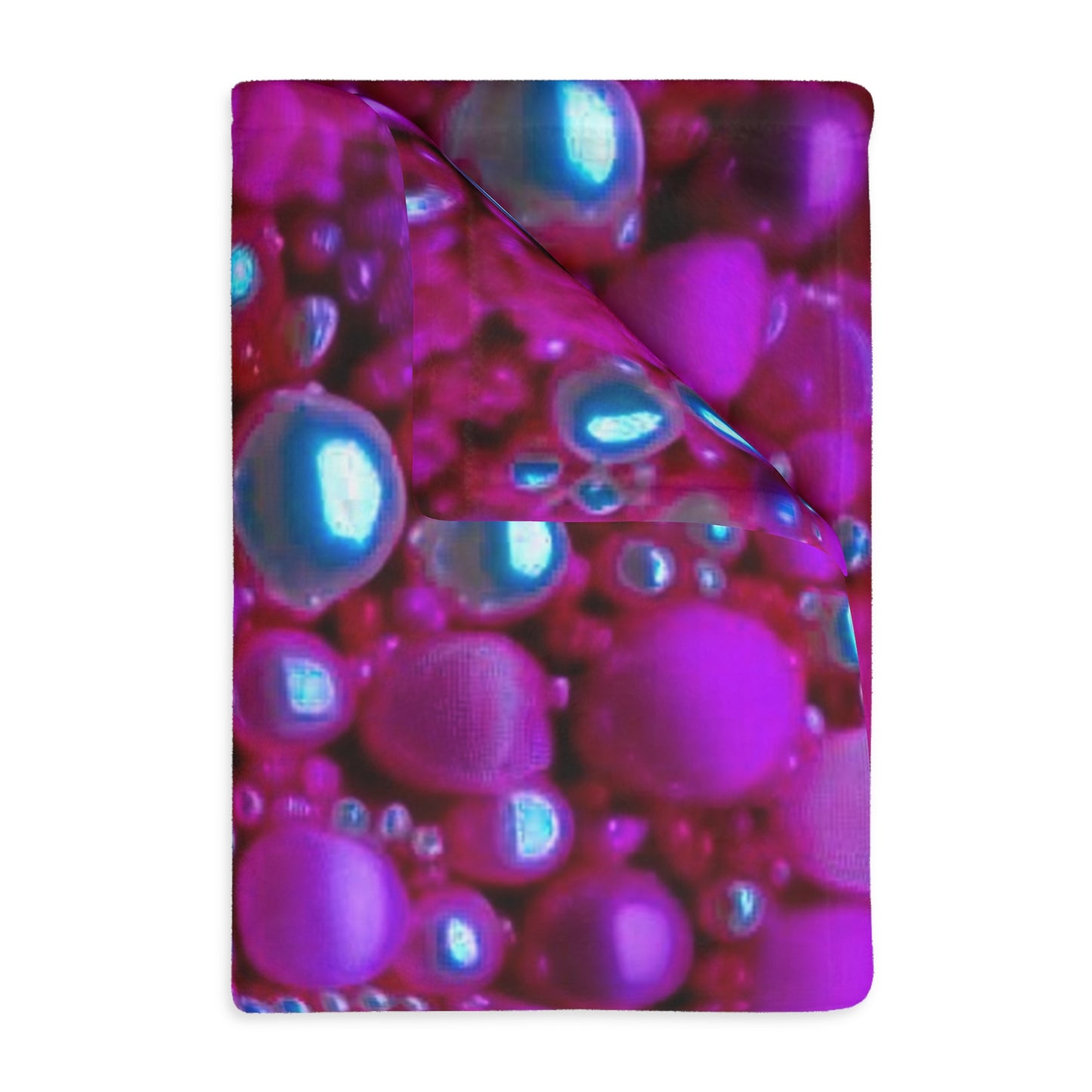 Pinked Pearls Velveteen Microfiber Blanket (Two-sided print)