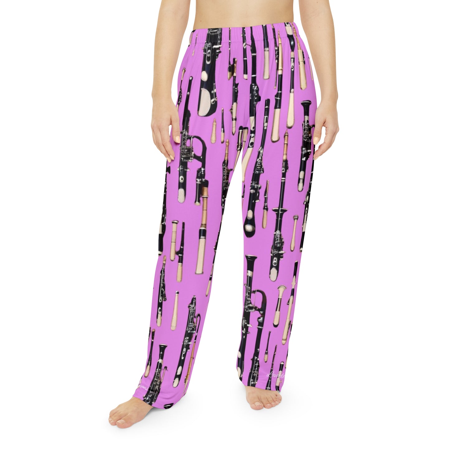 Wind Instrument in hot pink Women's Pajama Pants (AOP)