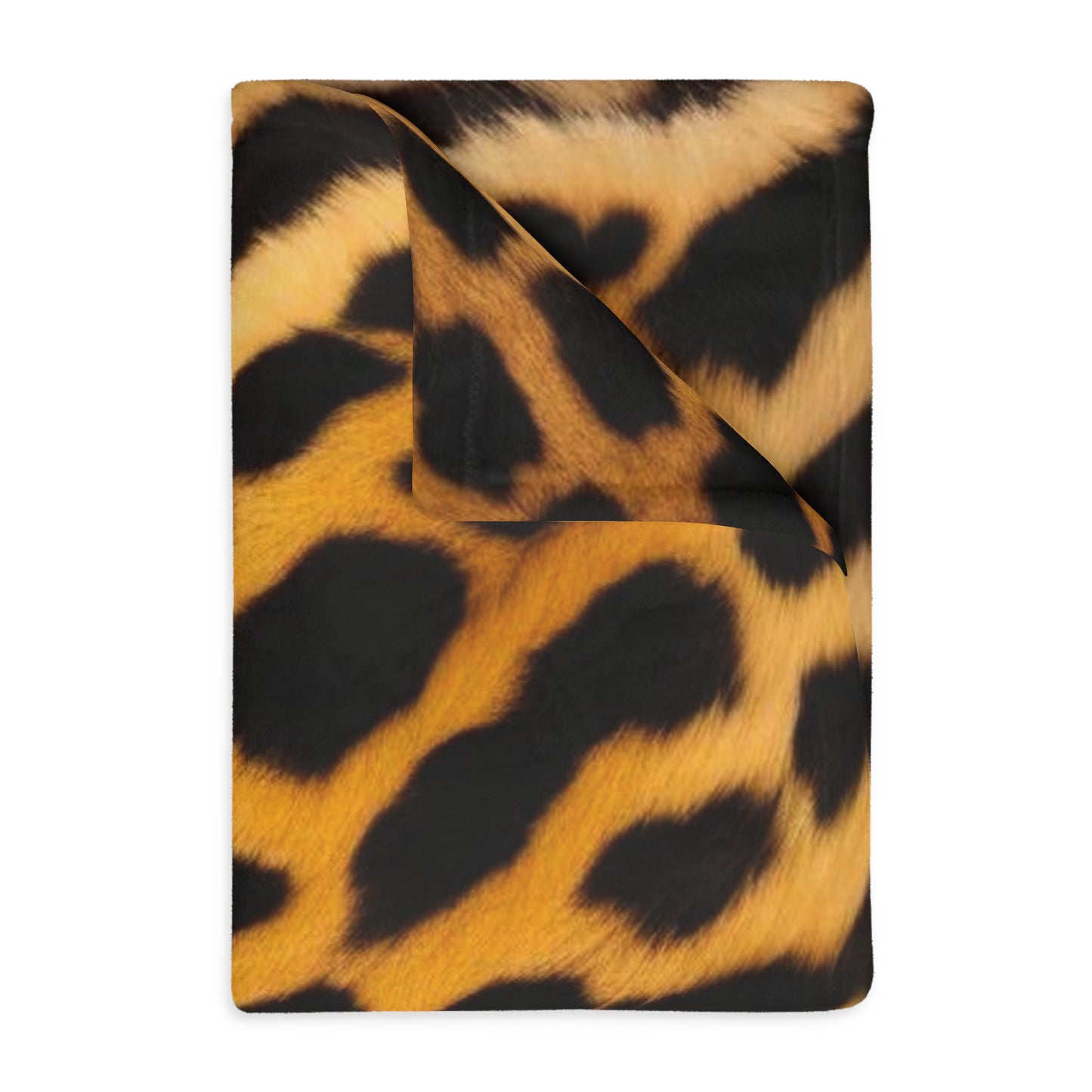 Cheetah fur Velveteen Microfiber Blanket (Two-sided print)