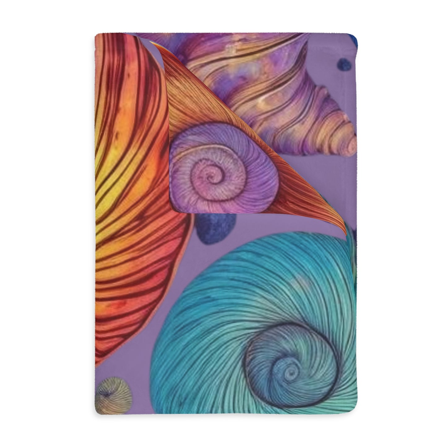 Swirling Sea Velveteen Microfiber Blanket (Two-sided print)