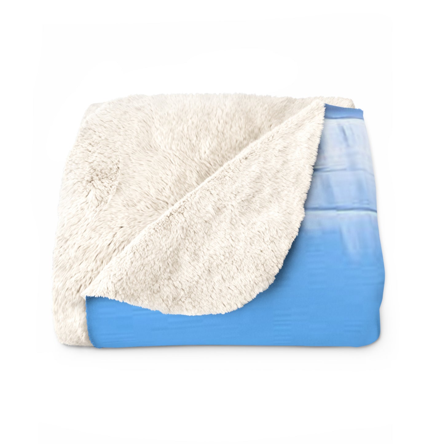 Sweet Aqua Blue and Jade Sherpa Fleece Blanket