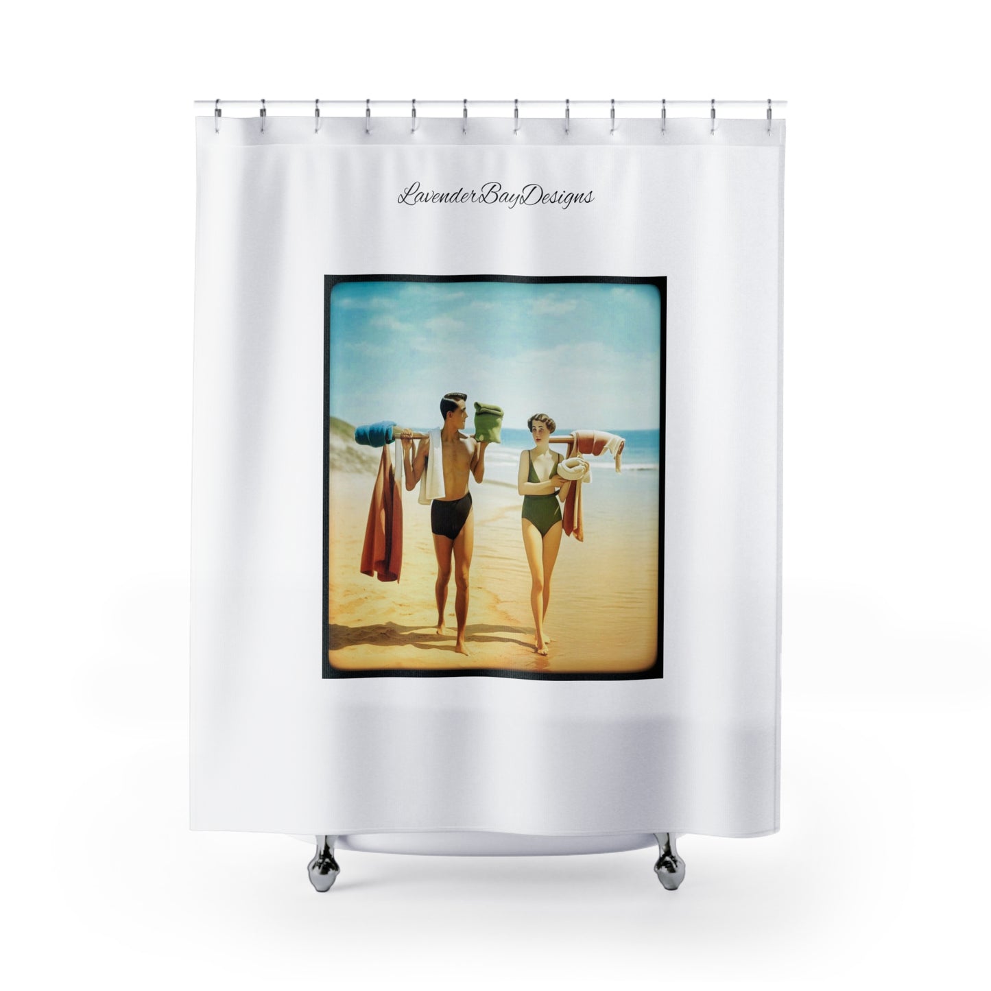 Beach Vintage Shower Curtains