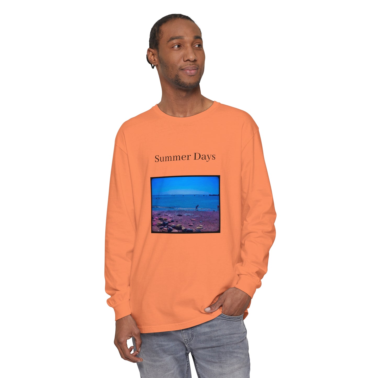 Summer Days Unisex Garment-dyed Long Sleeve T-Shirt