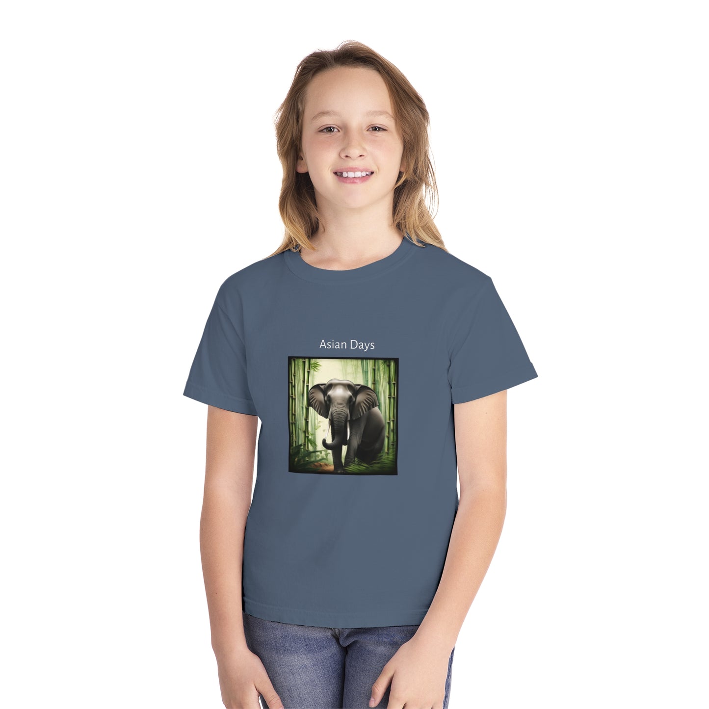 Elephant in Bamboo Youth Midweight Tee