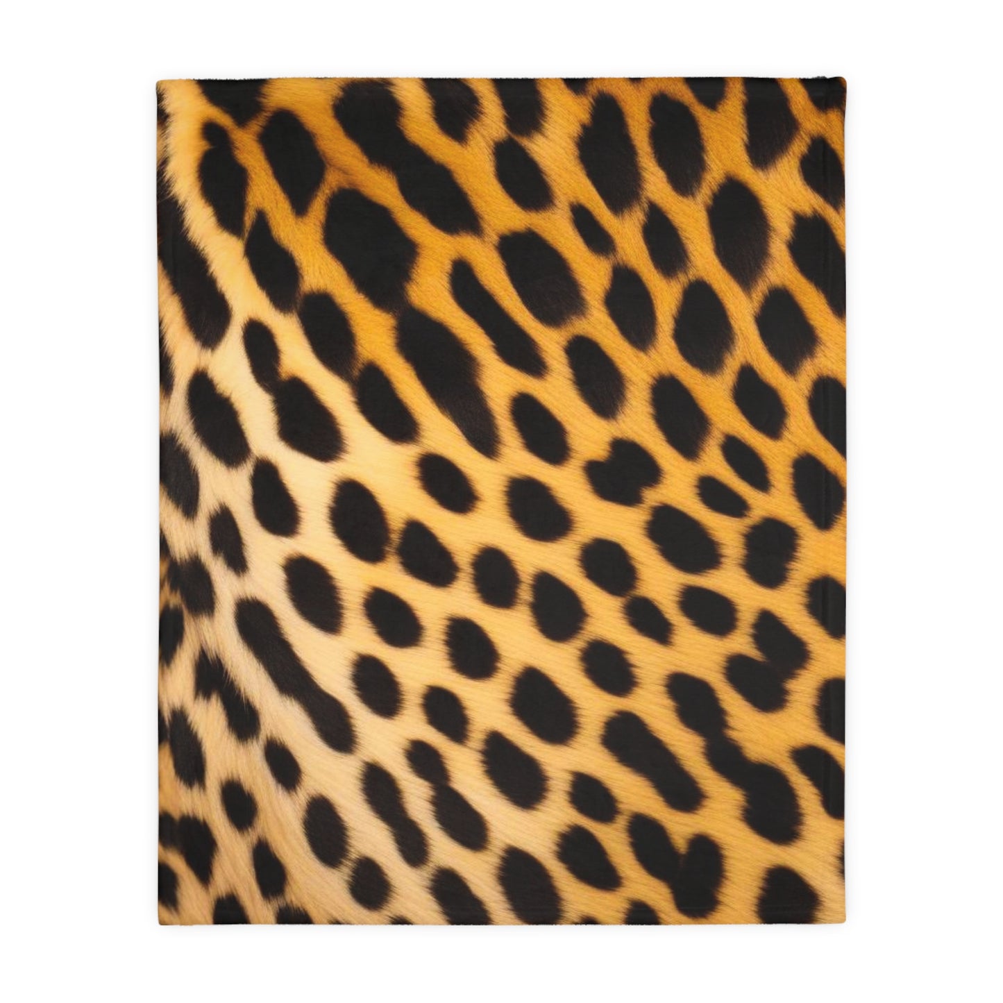 Cheetah fur Velveteen Microfiber Blanket (Two-sided print)