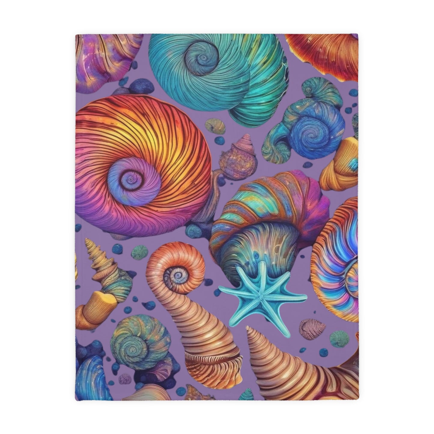 Swirling Sea Velveteen Microfiber Blanket (Two-sided print)