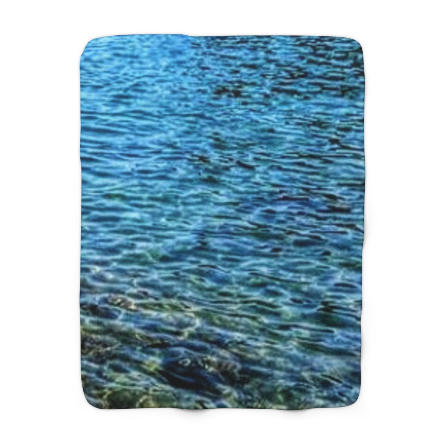 Marine Blue Sherpa Fleece Blanket