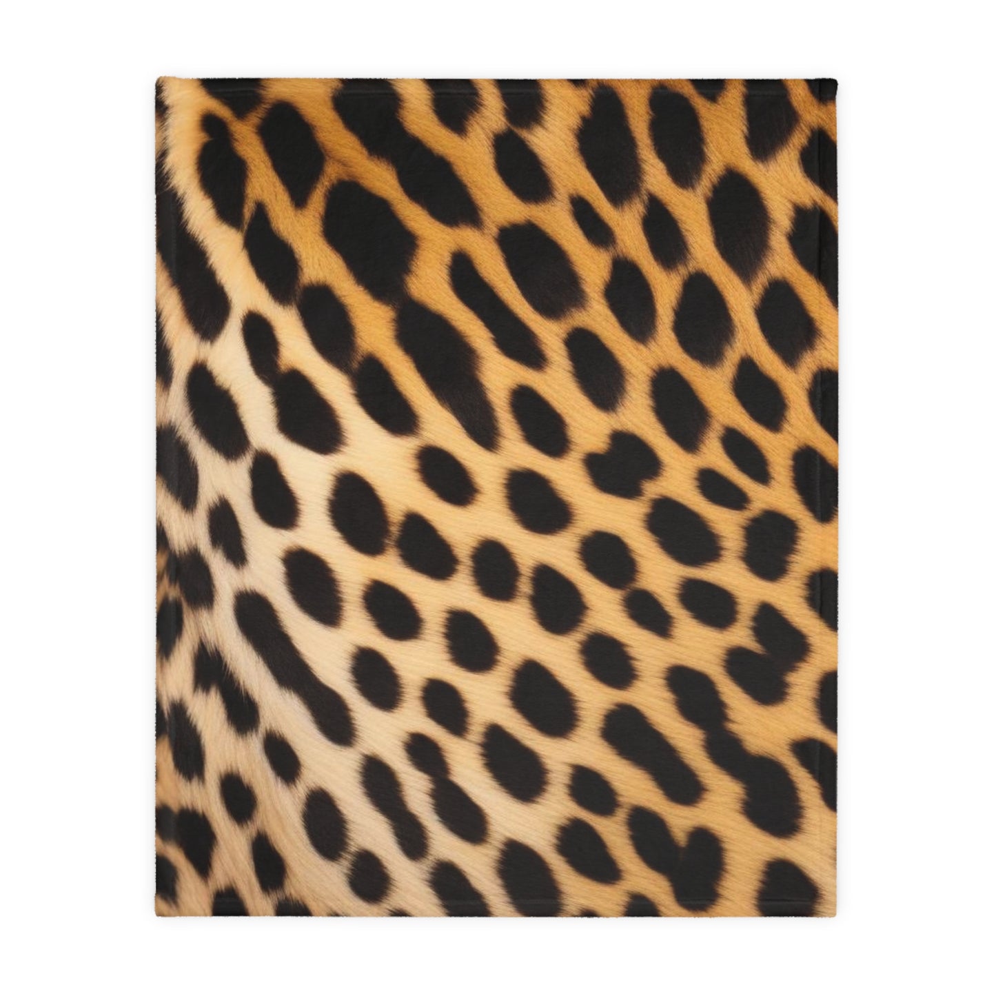 Cheetah fur Velveteen Microfiber Blanket (Two-sided print)