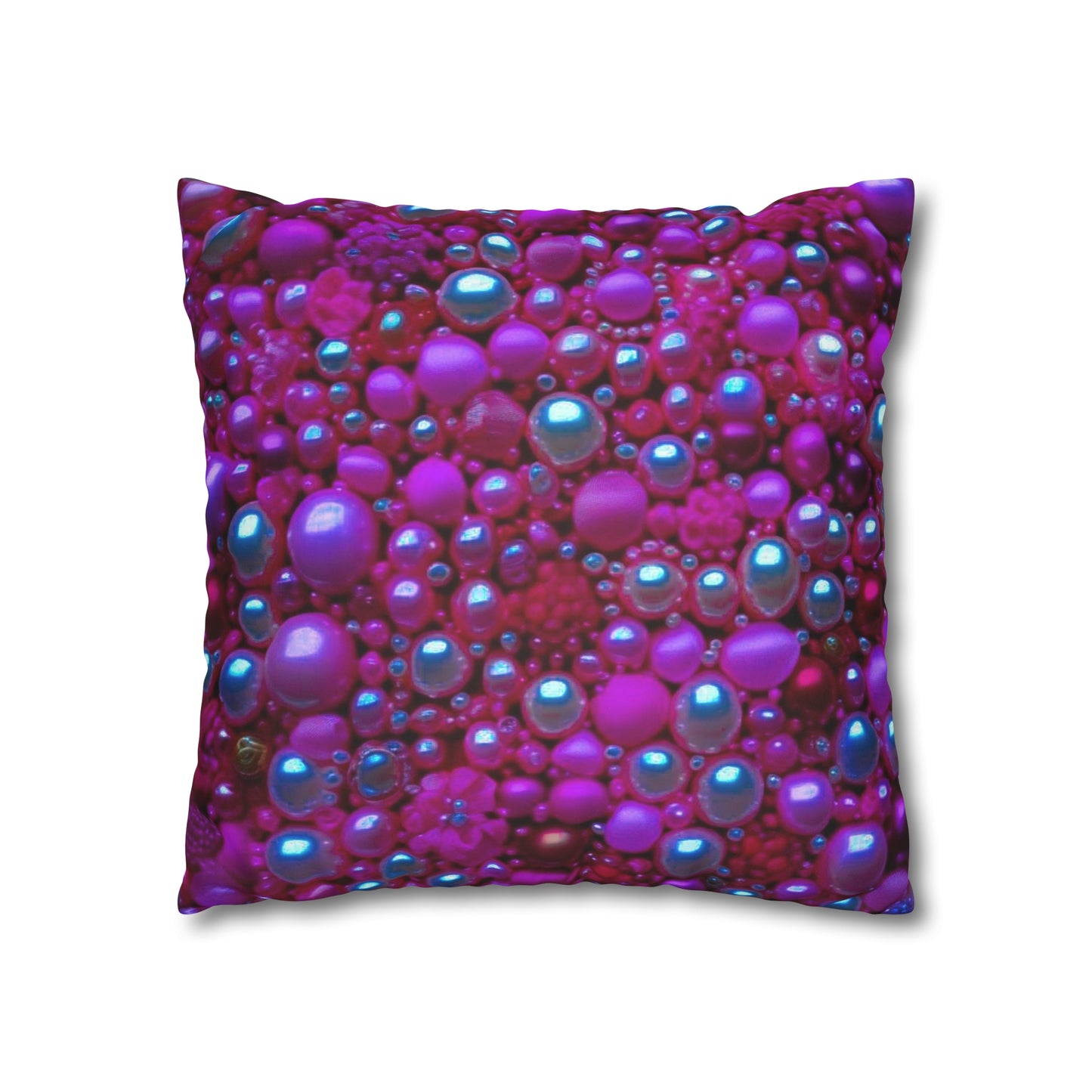 Pinked Pearls Faux Suede Square Pillowcase