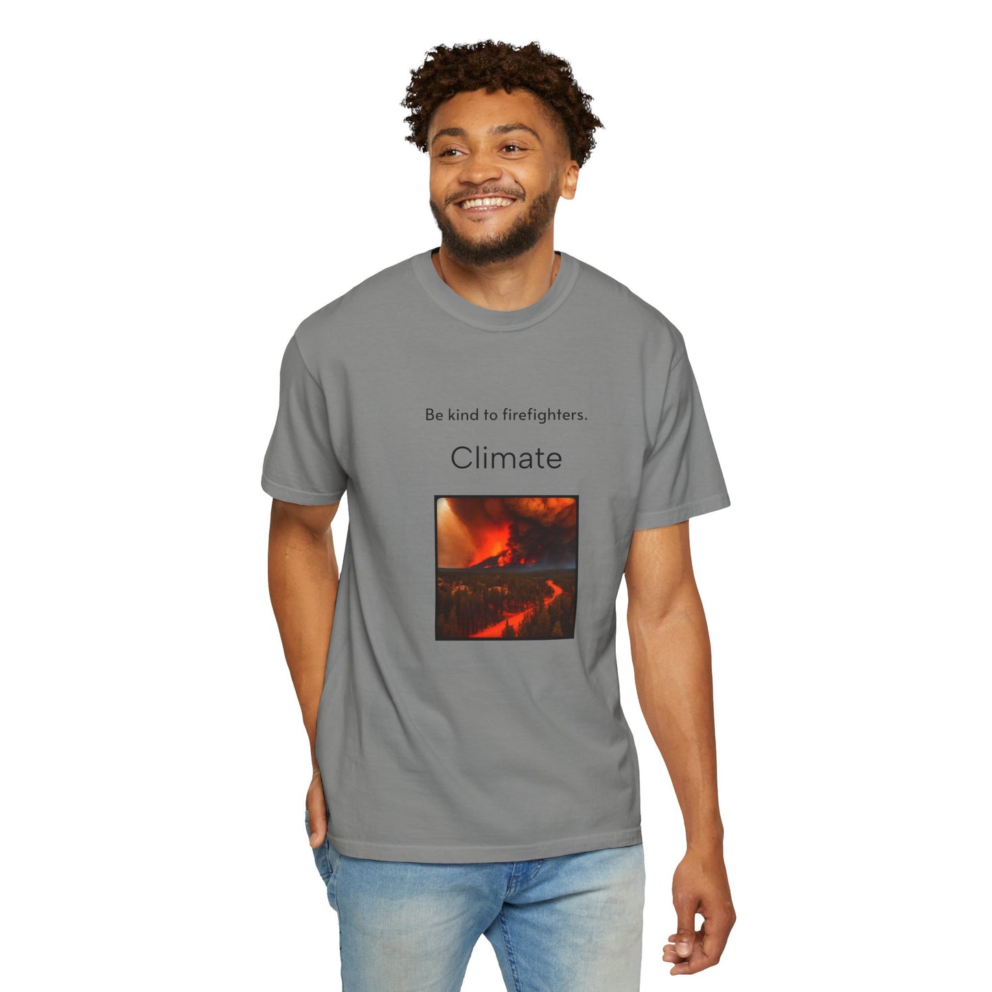 Climate Fire Unisex Garment-Dyed T-shirt