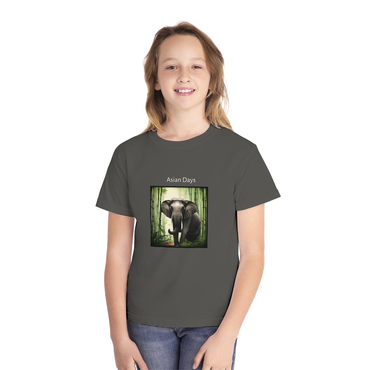 Elephant in Bamboo Youth Midweight Tee