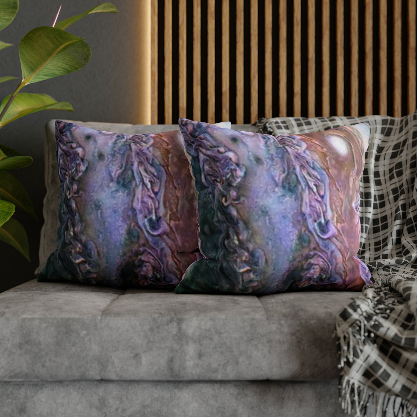 Marbled Pastel Spun Polyester Square Pillowcase