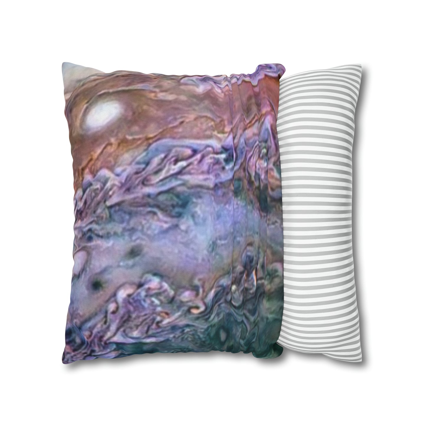 Marbled Pastel Spun Polyester Square Pillowcase