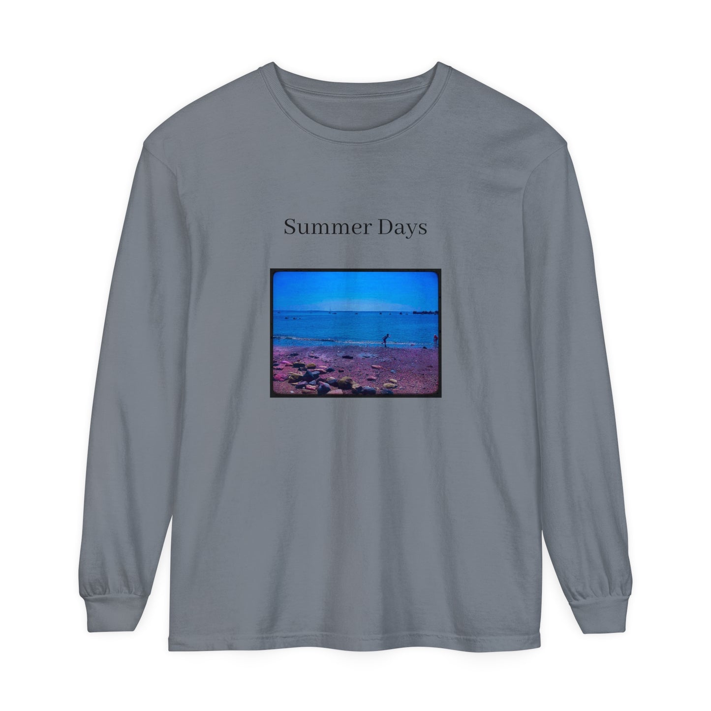 Summer Days Unisex Garment-dyed Long Sleeve T-Shirt