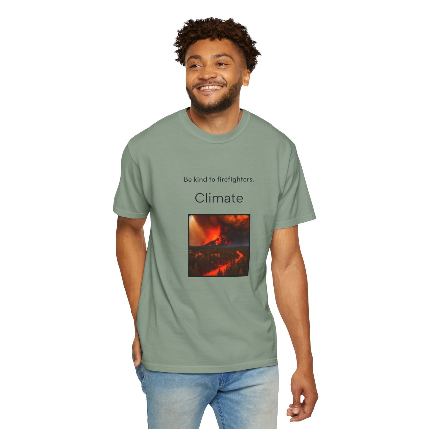 Climate Fire Unisex Garment-Dyed T-shirt