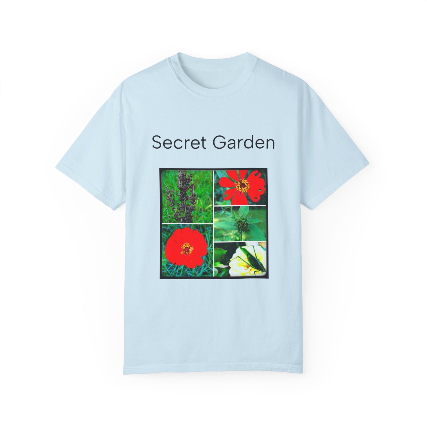 Floral Garden Unisex Garment-Dyed T-shirt